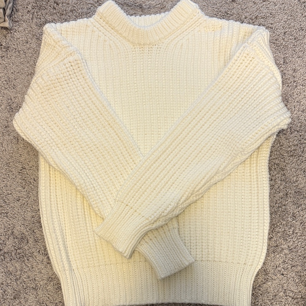 Varley Cream Ribbed Knit Sweater - Picture 4 of 4